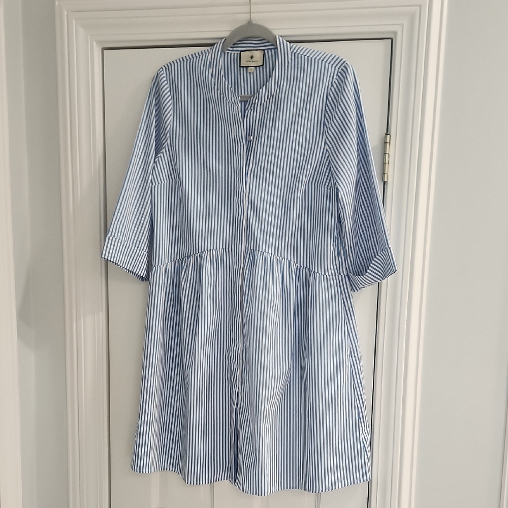 Tuckernuck Blue and White Striped Womens Dress